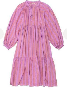 MATTA NY Jaya Riviera Dress in Purple Stripe (Lupine) Size XL